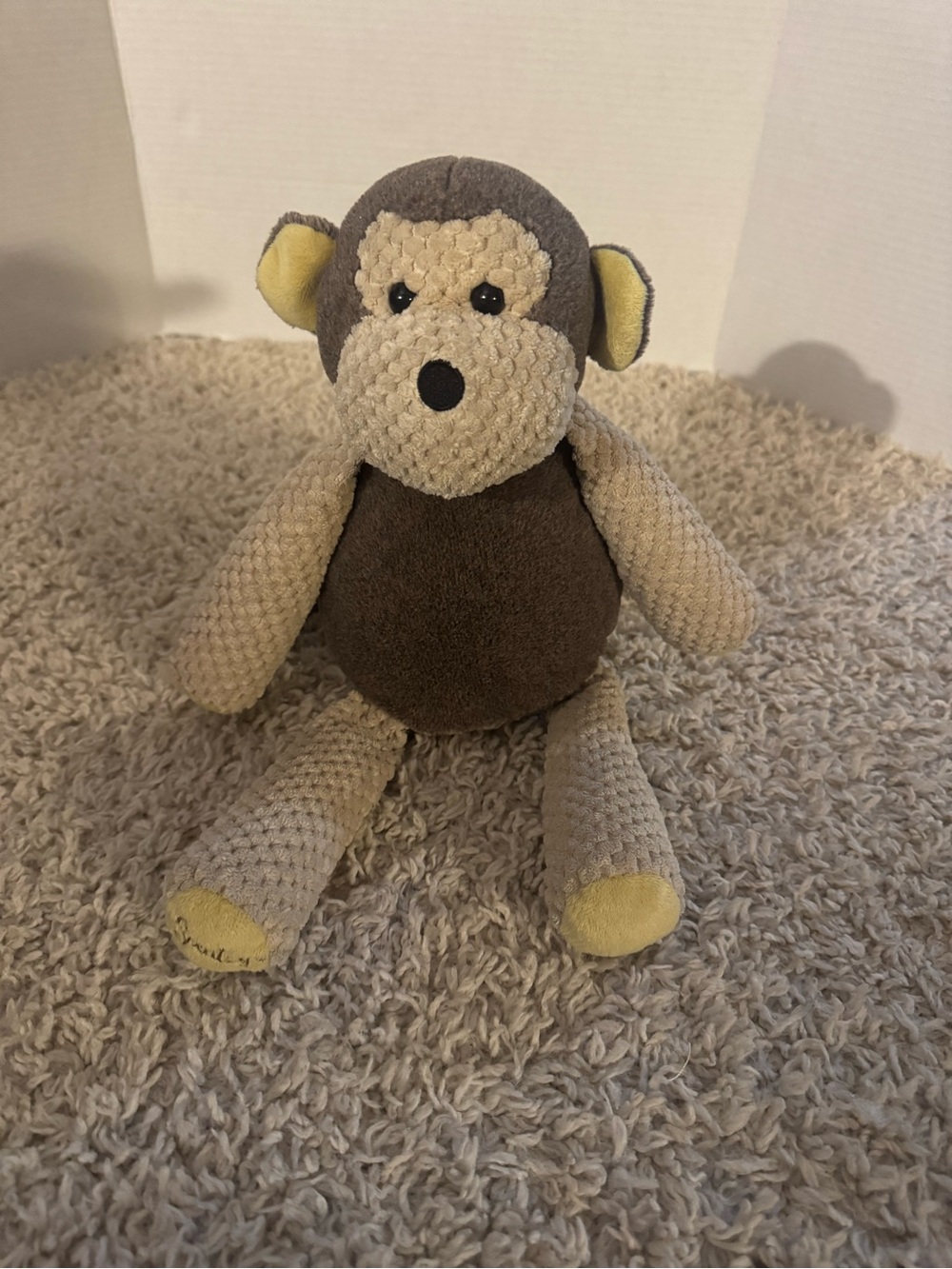 Scentsy Brown, Cream and Yellow Monkey Plush